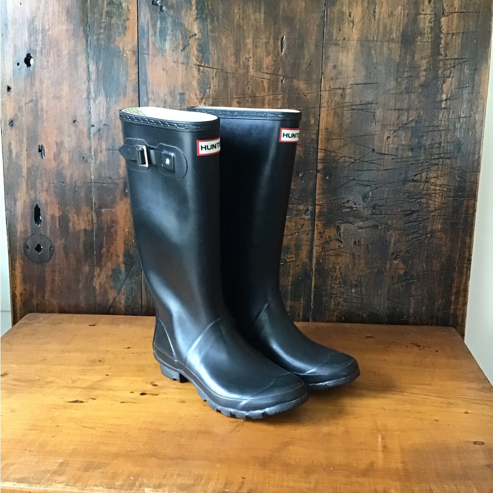 HUNTER Rubber Boots, Original Tall Matte Black. Size US 6M/7M Women's 7 - Picture 6 of 11